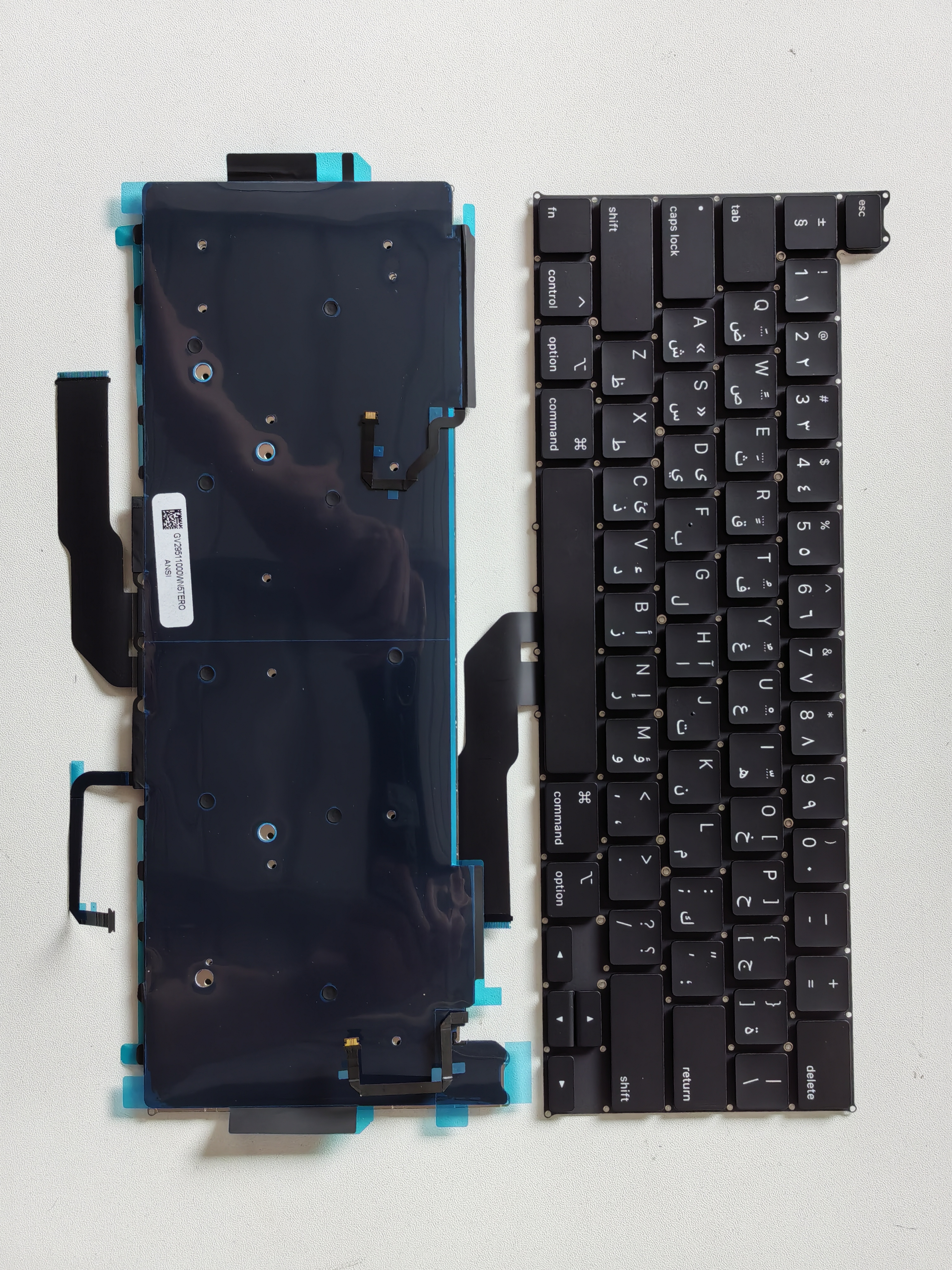 Picture of New Replacement Laptop Keyboard For APPLE A2251 small carriage return BLACK Backlit AR Layout